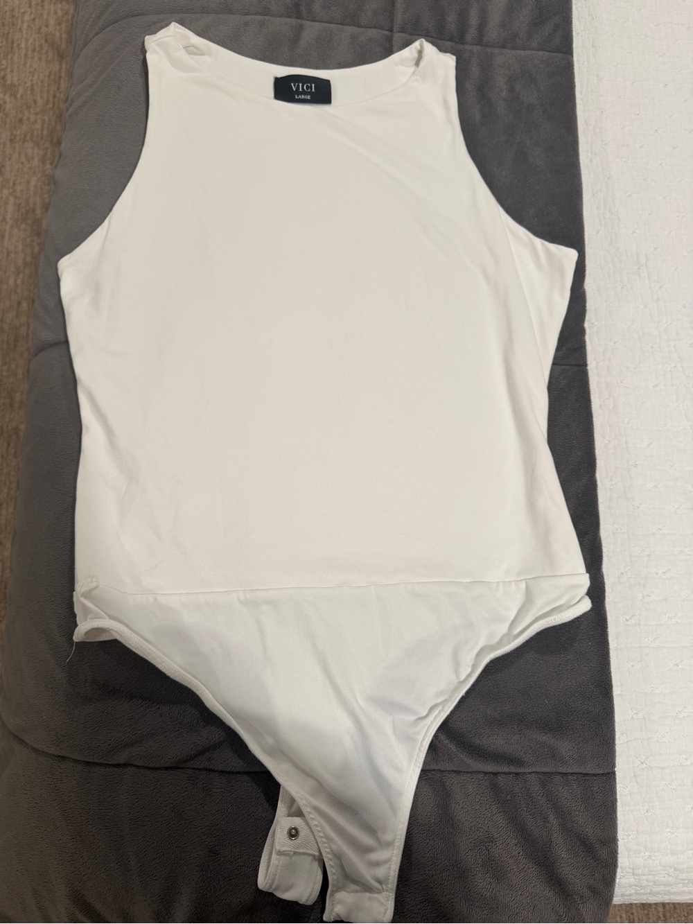 VICI Cream One-Piece Bodysuit- L